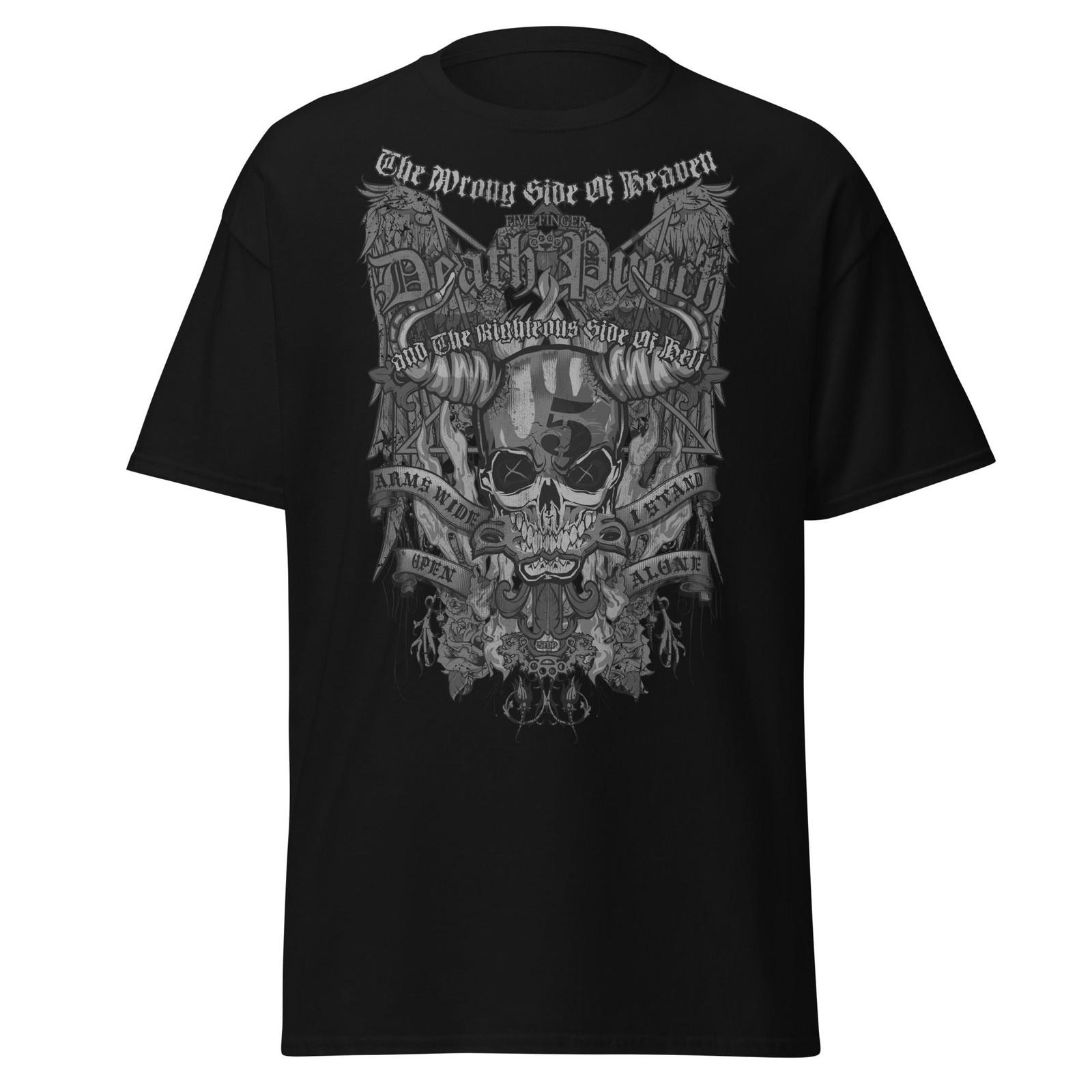 Stakes Five Finger Death Punch Righteous Side of Evil Jumbo Print T-Shirt T-Sh XXXXL
