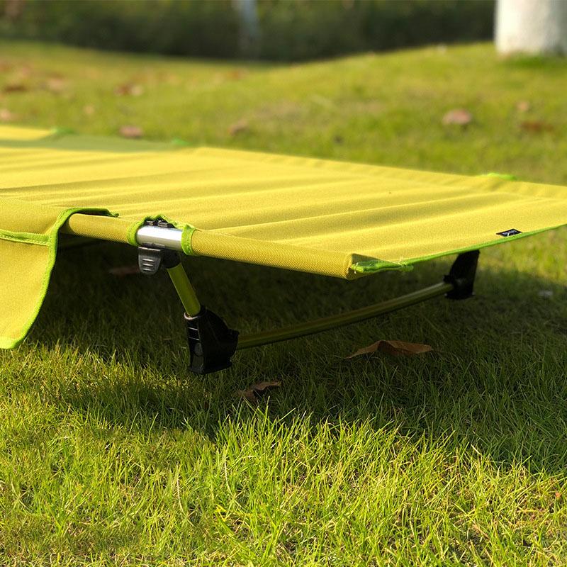 Ultralight Folding Camp Cot Oxford Fabric Aluminum Frame Full Size Portable Bed Sturdy Support for Camping Office Nap Multi-Scene Use