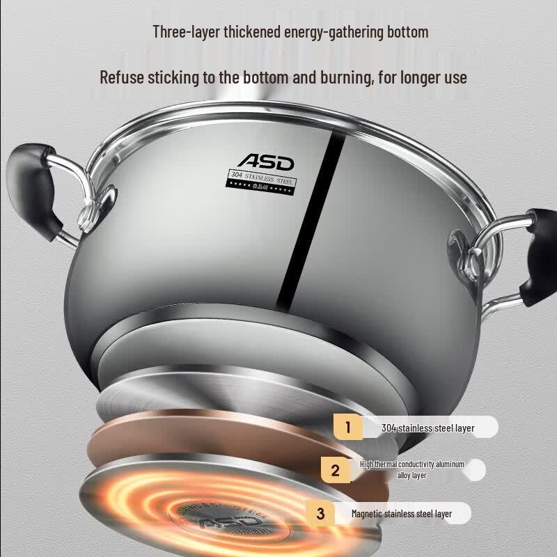 ASD 304 Stainless Steel Soup Pot
