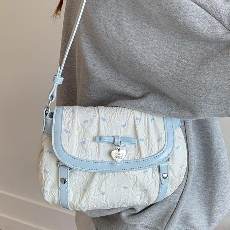 Autumn new bow shoulder bag high value niche casual handbag women's underarm bag