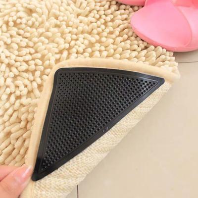 4/8Pcs Carpets Corner Grippers Non-Slip Patch Tapes Simple Installation Triangle Washable Reusable Rug Grippers