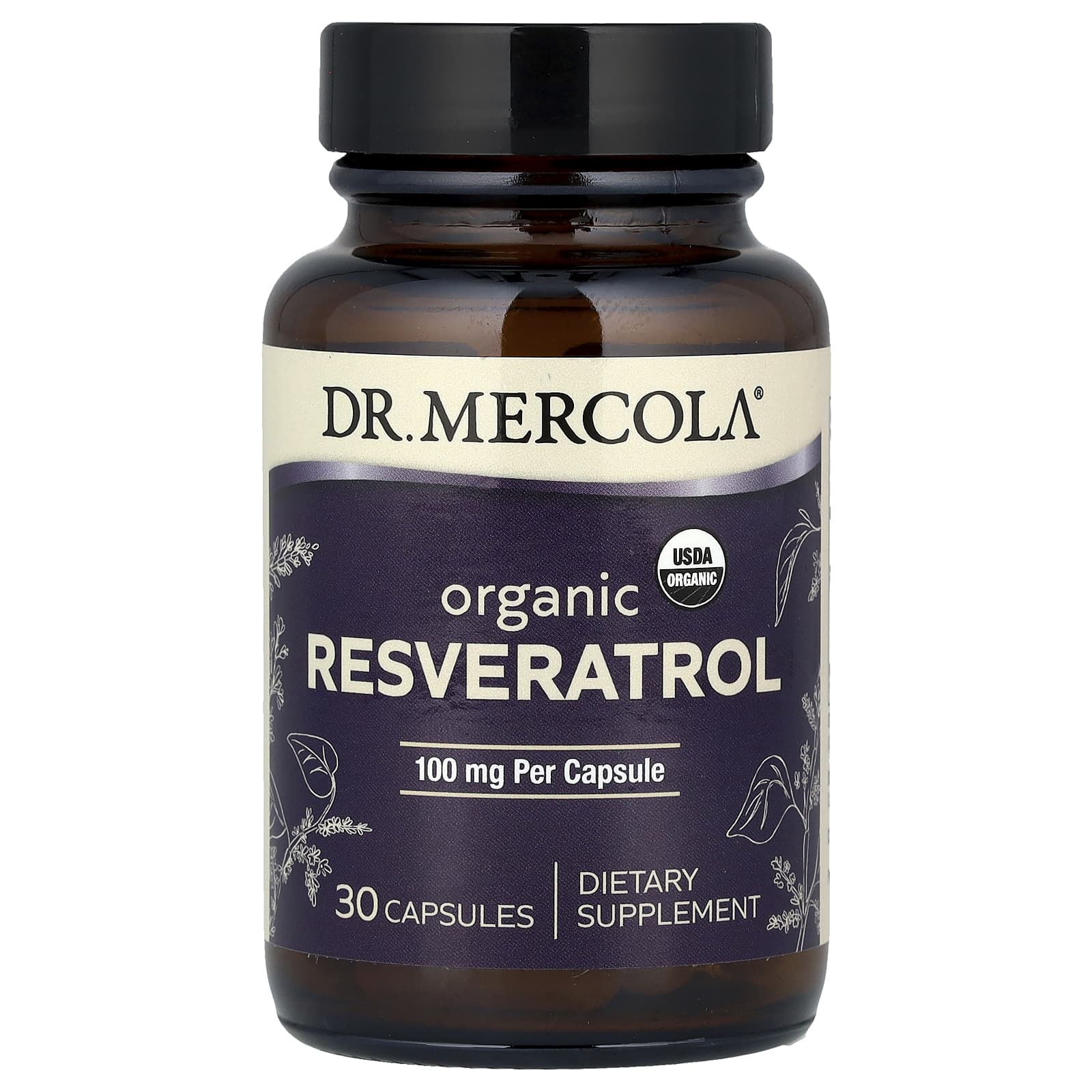 

Dr. Mercola, Organic Resveratrol, 100Mg, 30 Capsules
