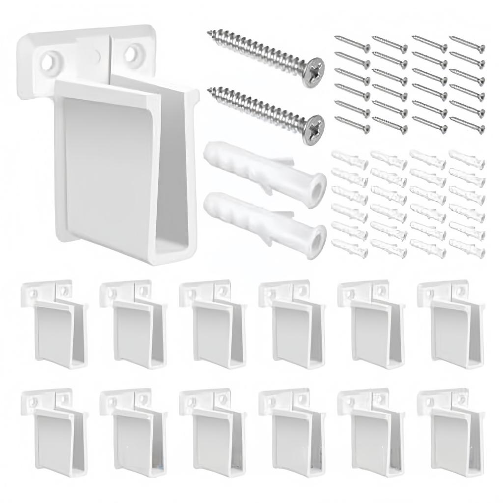 Pack of 6 Plastic Shelf  for Closet Organizers Systems Includes Screws
