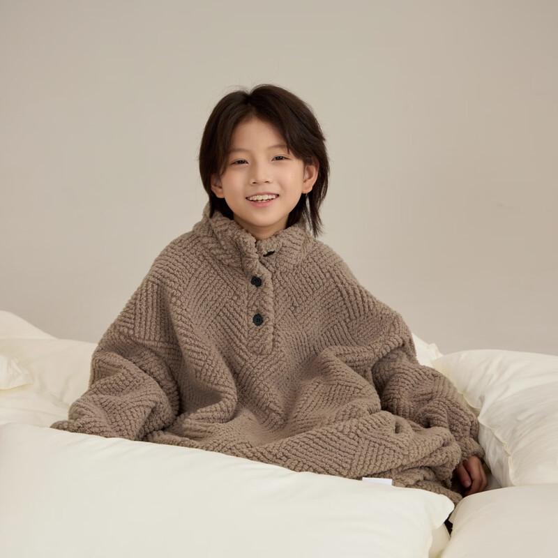 Girls' Warm Double-Sided Fleece Nightdress