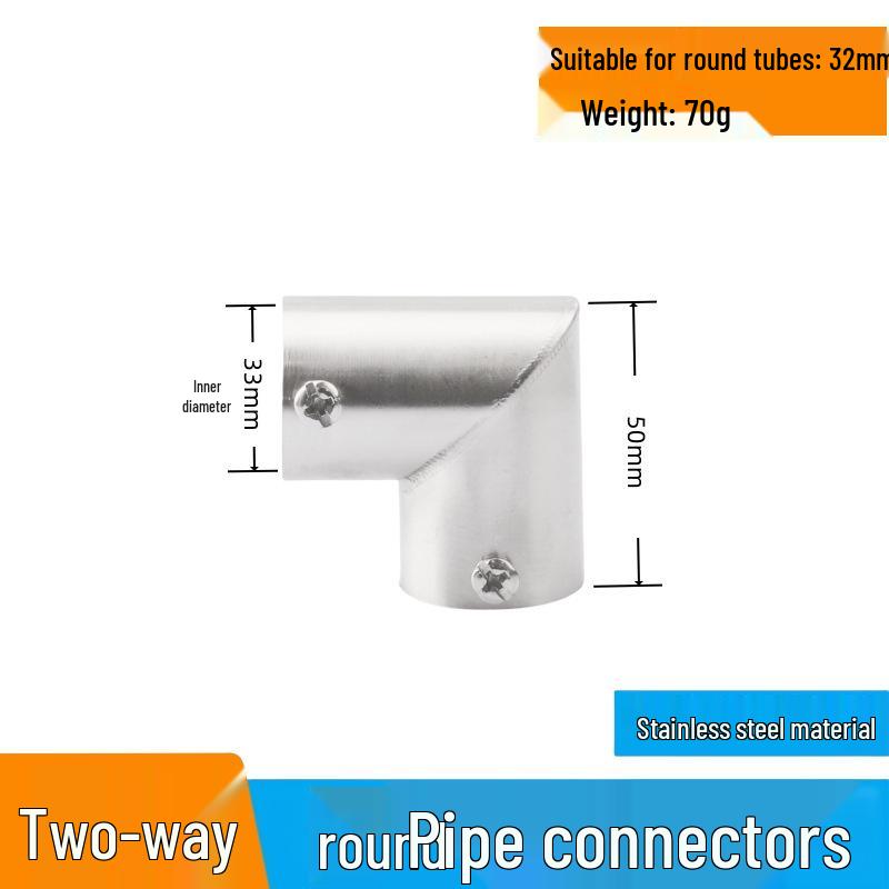 25 Snap-On Stainless Steel Pipe Connectors for Greenhouse Clamps