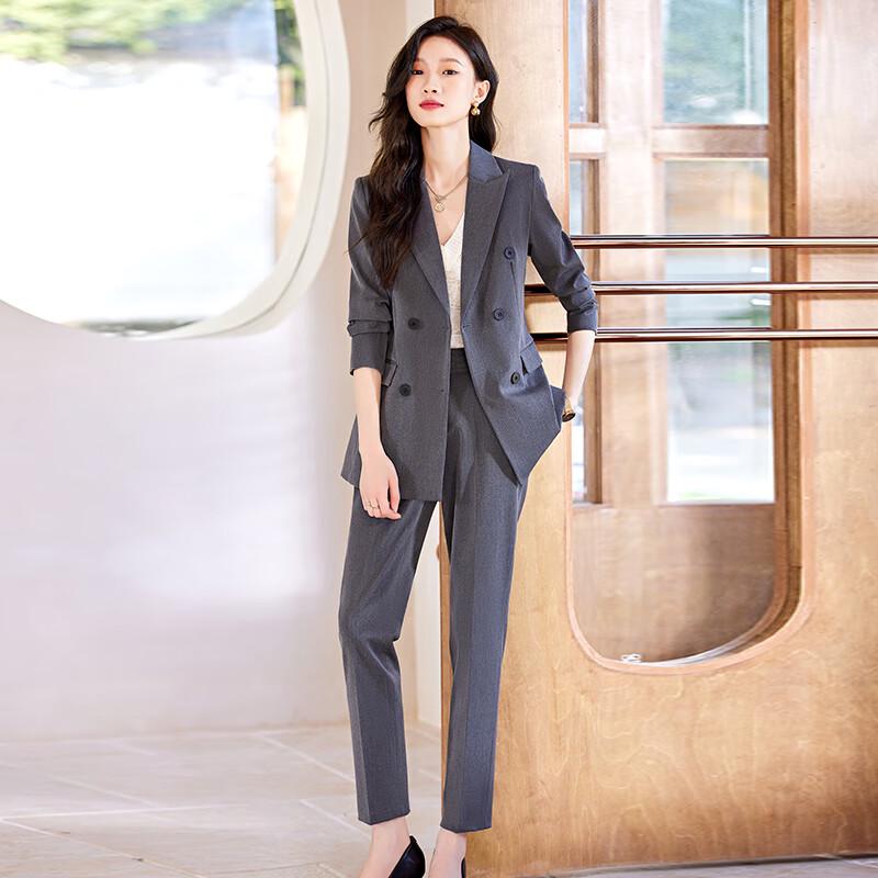 Women's Double-Breasted Professional Suit Set