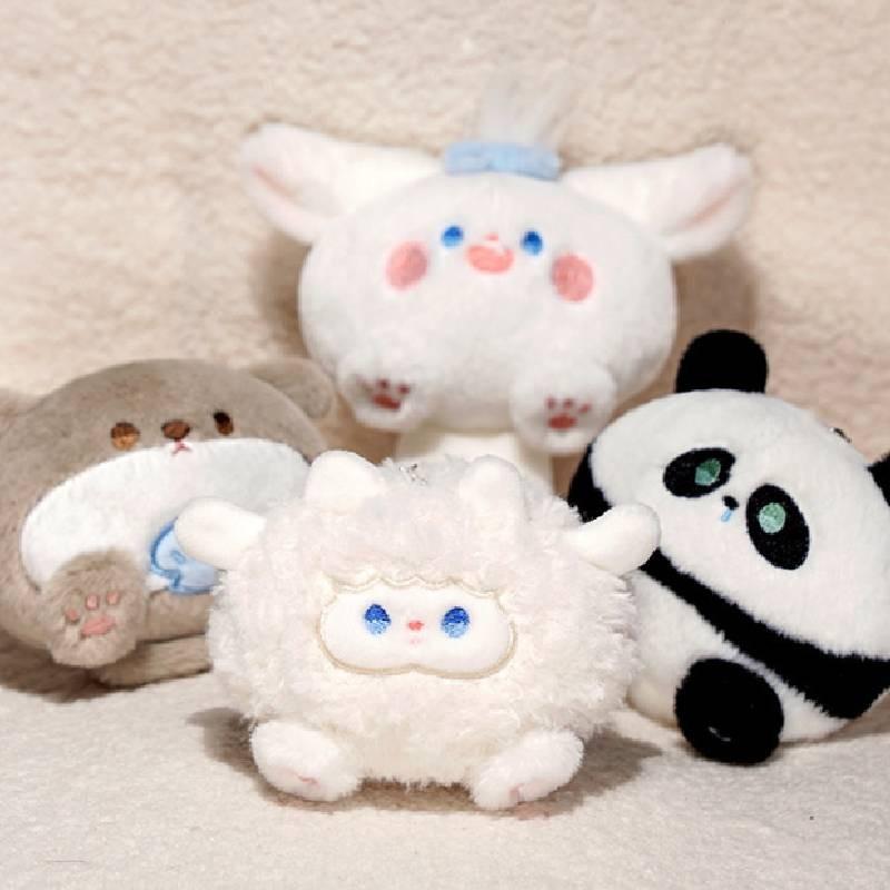 Panda Toy Plush Backpack Keychain Pendant Cartoon Animals Fill Doll Souvenir