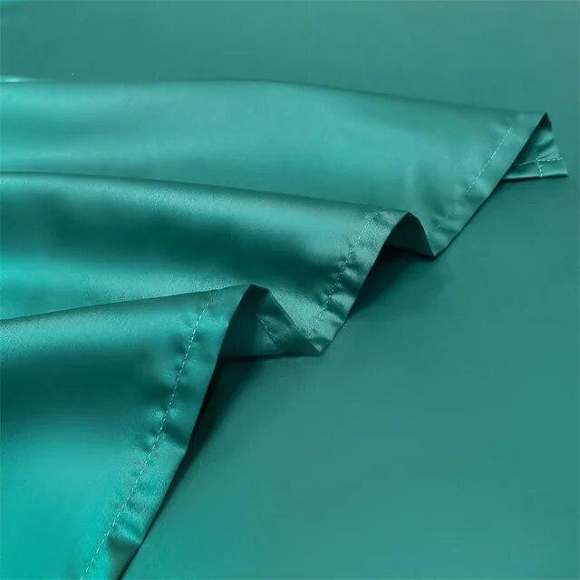 Hochwertiges Bettwäsche-Set, 100 % ägyptische Baumwolle, 400 TC, Bettlaken-Set, 4/6-teilig, Spannbetttuch, flaches Bettlaken mit Kissenbezug, Doppelbett, Queen-Size-Bett