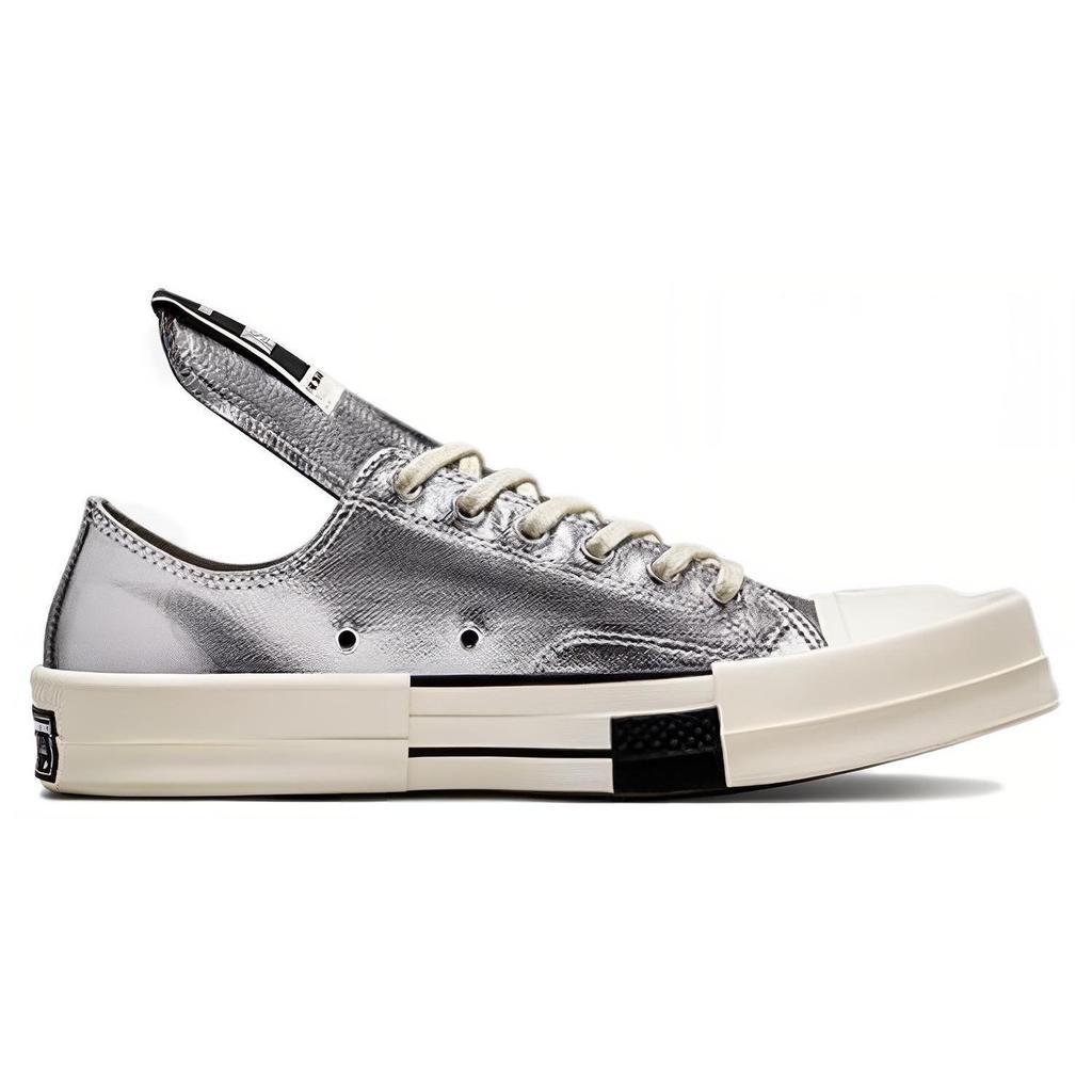 Chuck 70 Rick Owens x Chuck 70 Turbodrk Converse Low 'Silver Lacquer' A01292C