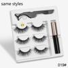 New 3 Pairs Normal Magnetic Eyelashes 5 Magnet 3D Mink Eyelashes Set With Eyeliner Tweezers Natural False LashesMakeup