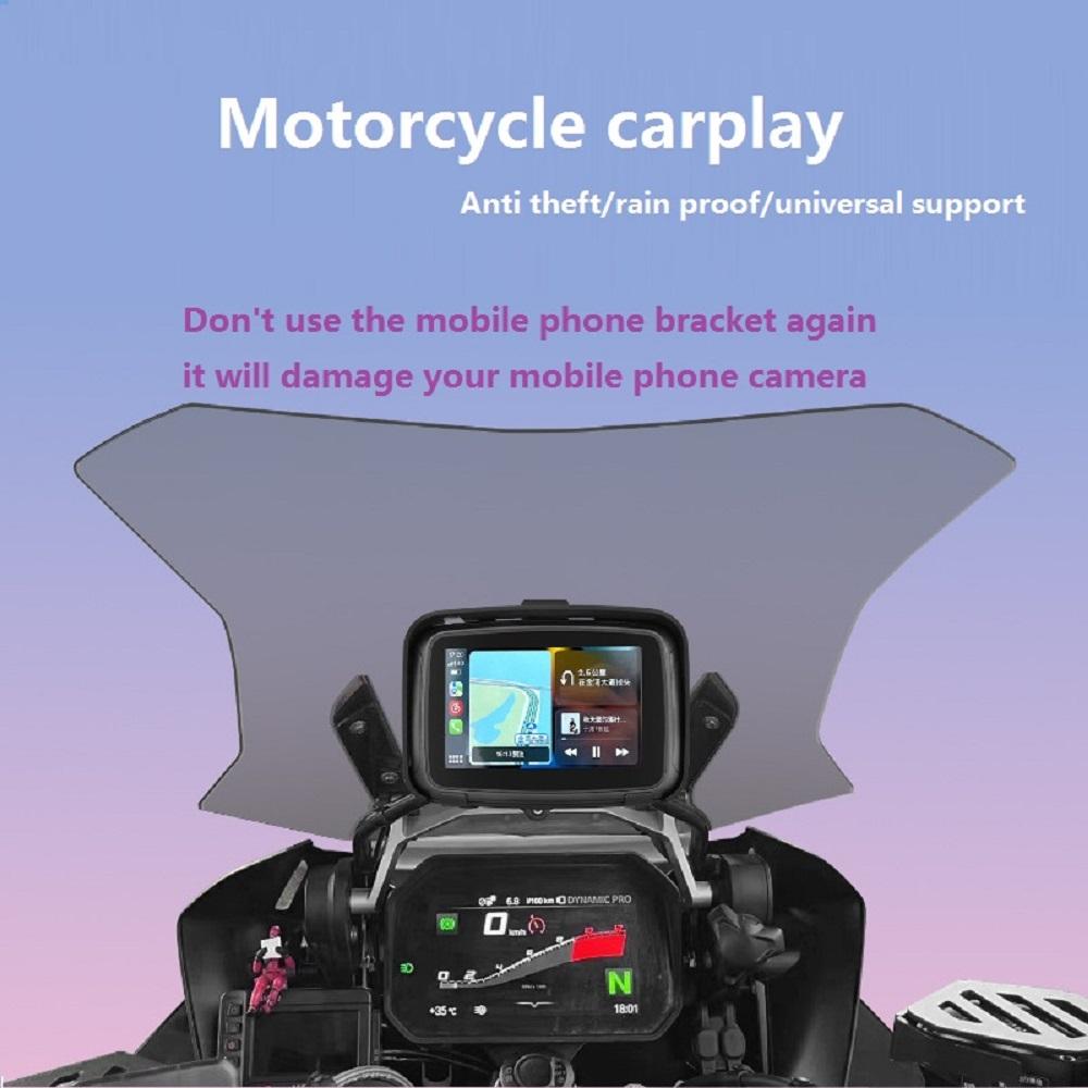 Navifly 5Inch Motorcycle Wireless Carplay Android Auto Portable Motorcycle Navigation GPS IPX7 Waterproof Display Remote Control