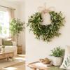Artificial Olive Leaf and Fruit Wreath for Front Door, Living Room, Outdoor Decor, Christmas