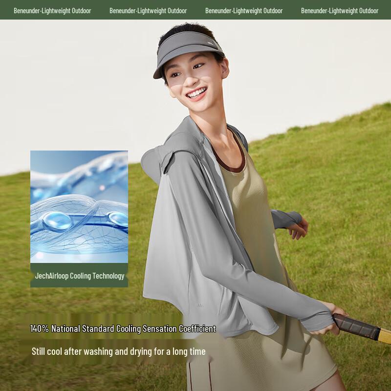 Jiaoxia Women's Cooling Hooded Sun Protection Jacket