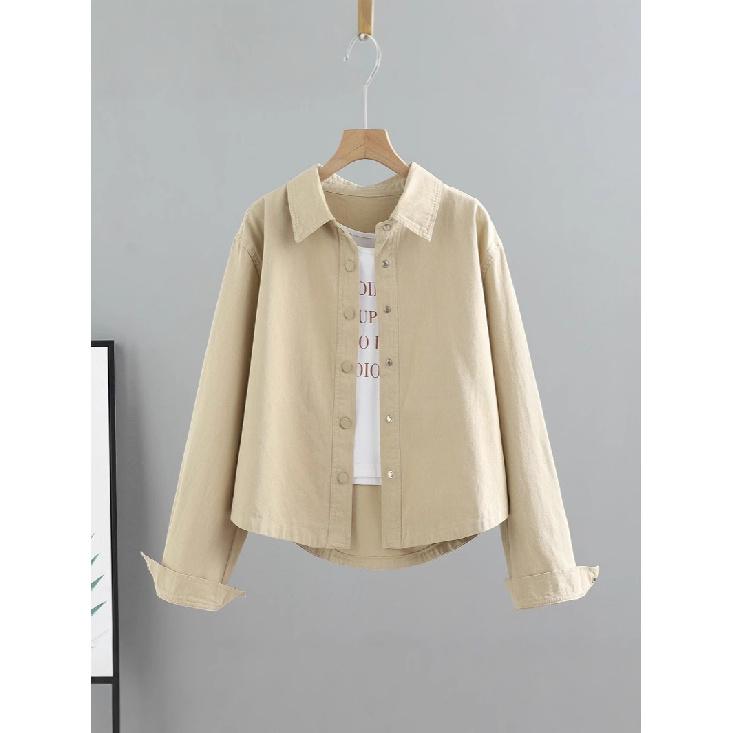 New Fashion Denim Jacket For Women, Spring And Autumn Short Korean Style Loose Fit Versatile Long Sleeve Shirt Workwear Jacket Top