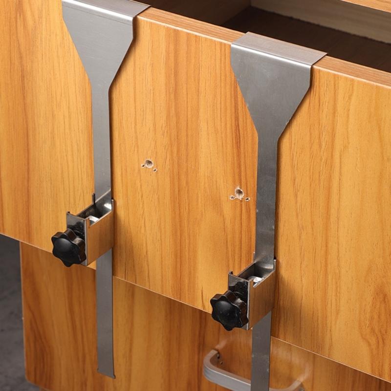 Easy Installation Drawer Panel Alignment Guide Installation Jig Lightweight Steel Adjustable Stopper No Drilling Required