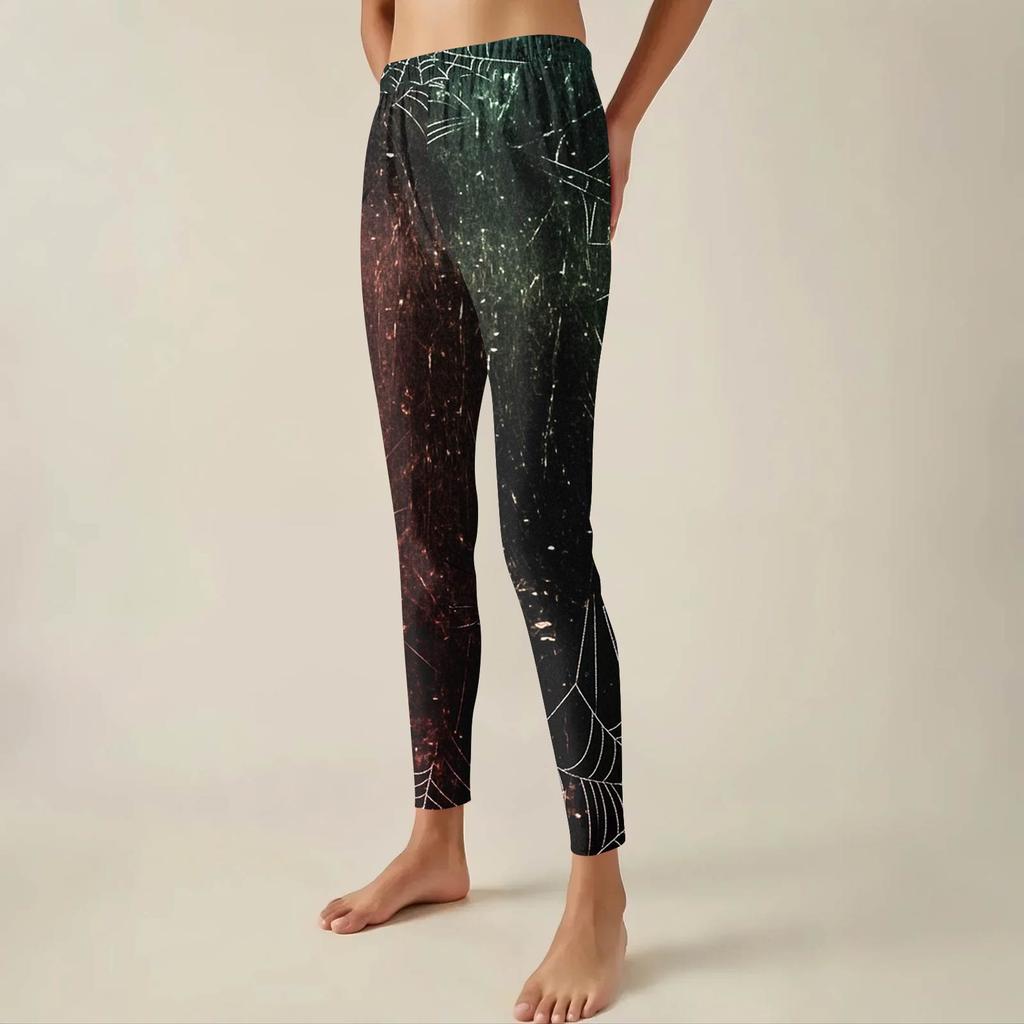 Women's Pants Halloween Printed Stretchy Soft Bottoms Casual Home Sleeping Pants