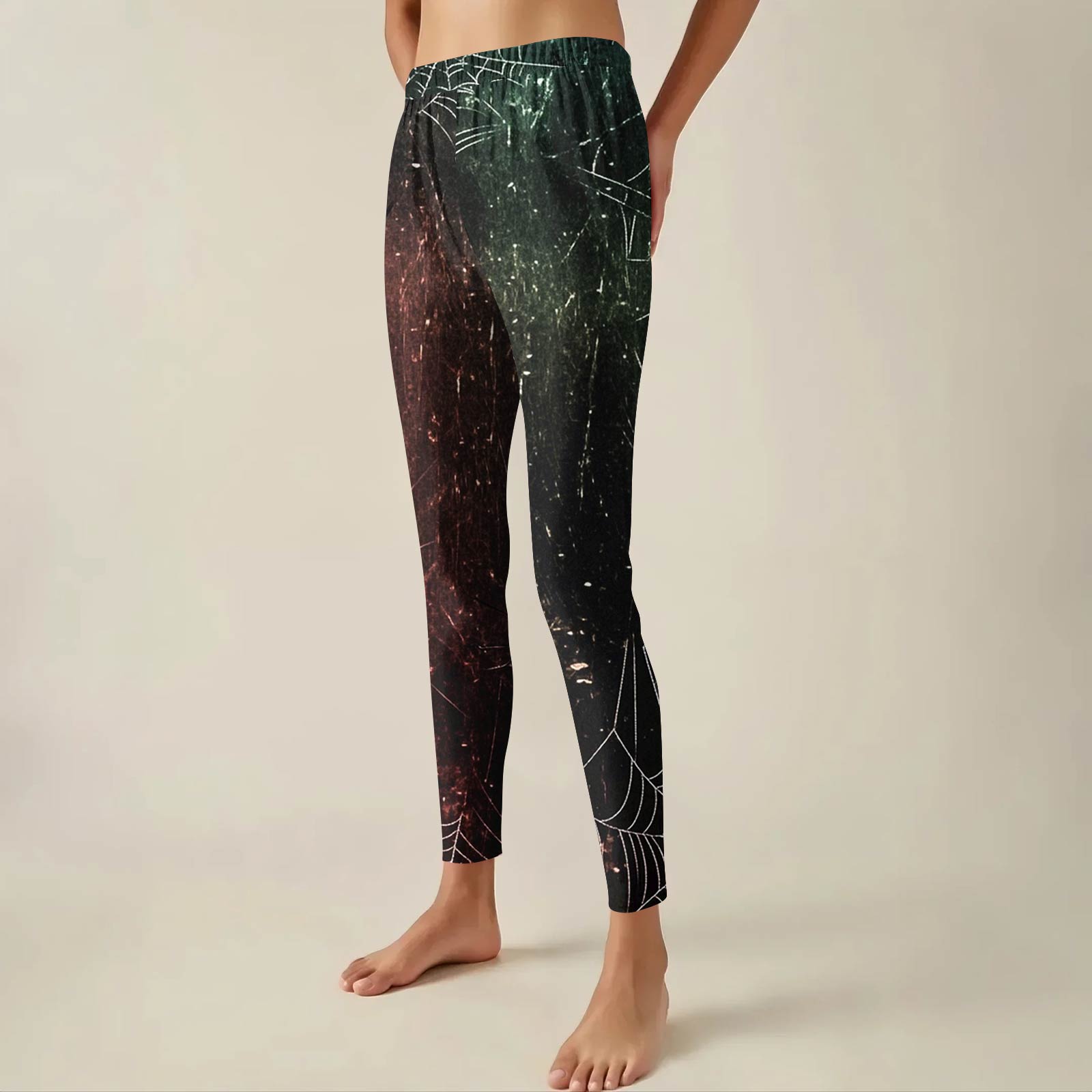 

Женские брюки с эластичным мягким низом и принтом Хэллоуина, повседневные домашние спальные брюки XXL винный