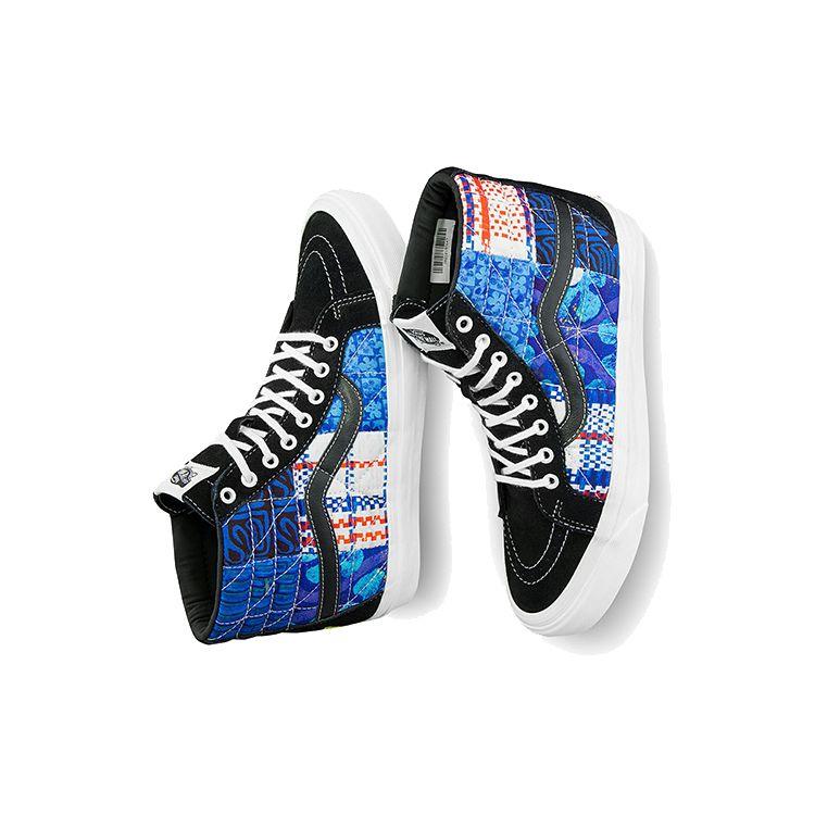 Sandy Liang x Vans Sk8-Hi 38 DX Patchwork Sneakers Unisex Niebiesko-Czarne VN0A54FB9ZP