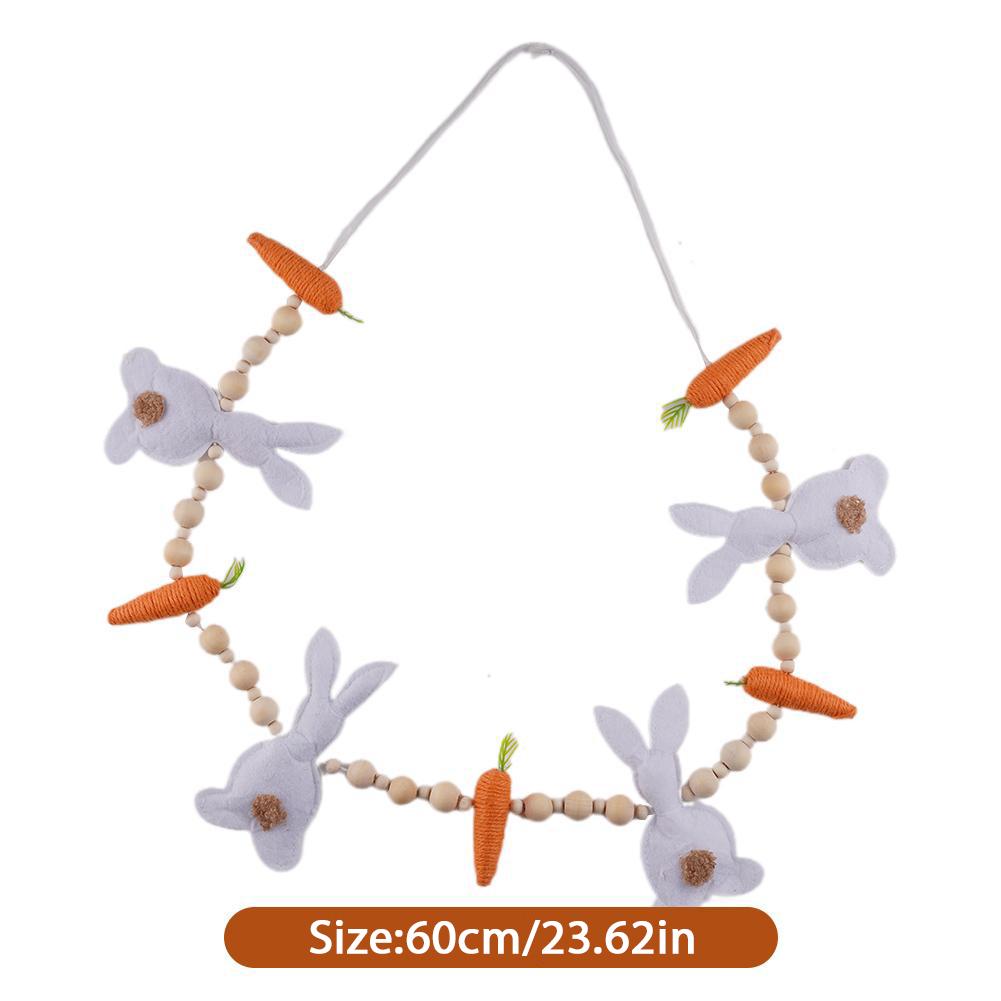 

Easter Bunny Carrot Garland Decor, Spring Pastel Home Party Decoration, Hanging Ornament for Easter Egg Hunt Garden Party