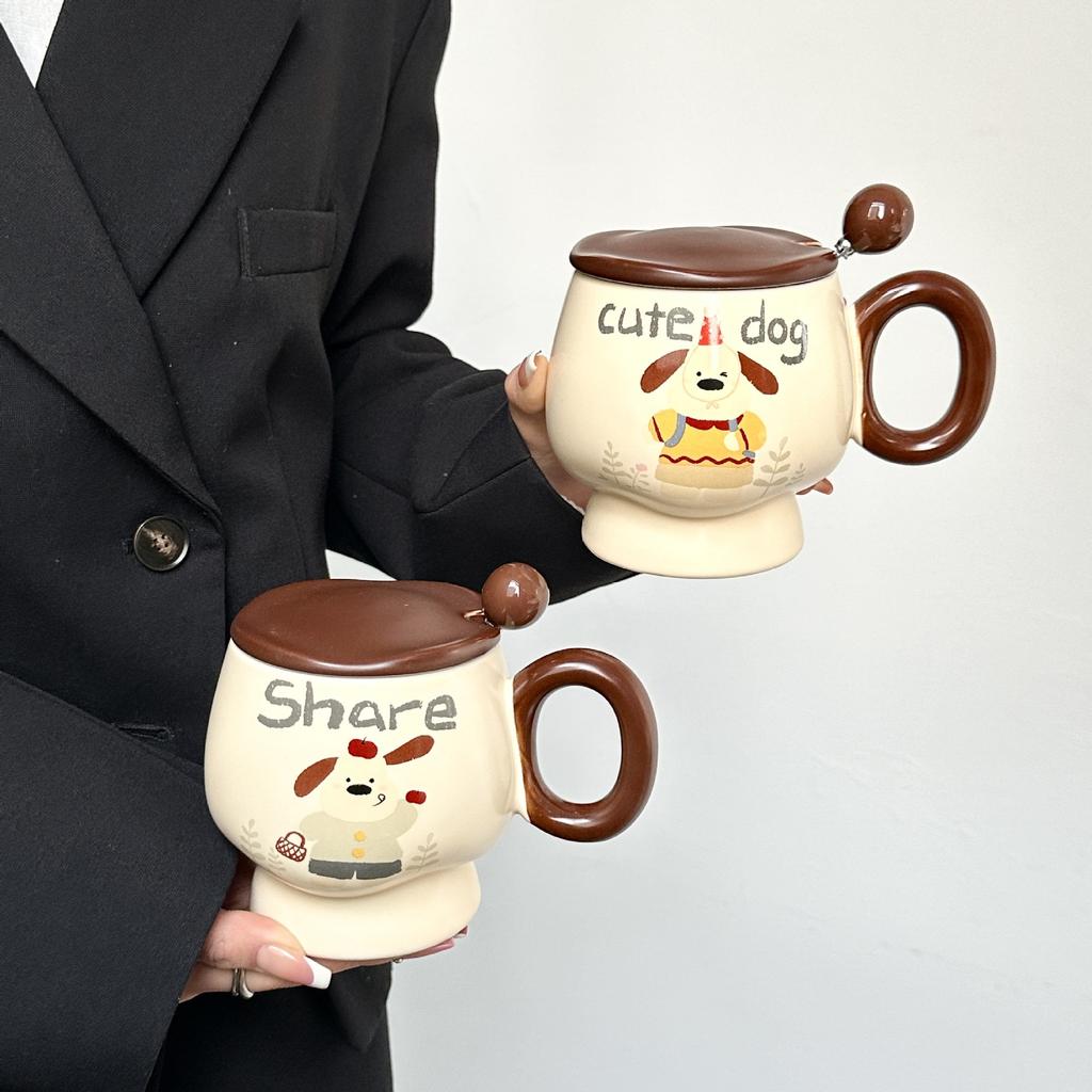 Cute Cup High Value Ceramic Mug Girl Office Home Breakfast Milk Coffee Cup Practical Gift