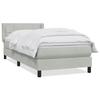 VidaXL Slatted Bed Base and Mattress Light Grey 90x220 Cm Velvet 3318141