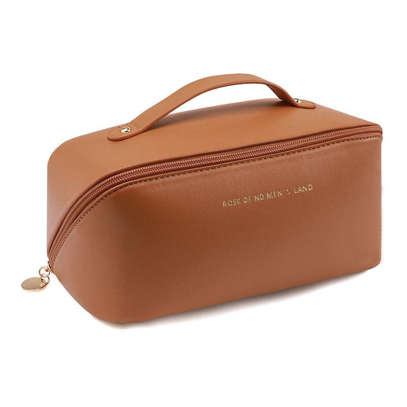 New Ladies Cosmetic Bag PU Leather Pillow Bag Female Portable Travel Make up Bag Large Capacity Cosmetic Bag Storage Organizer