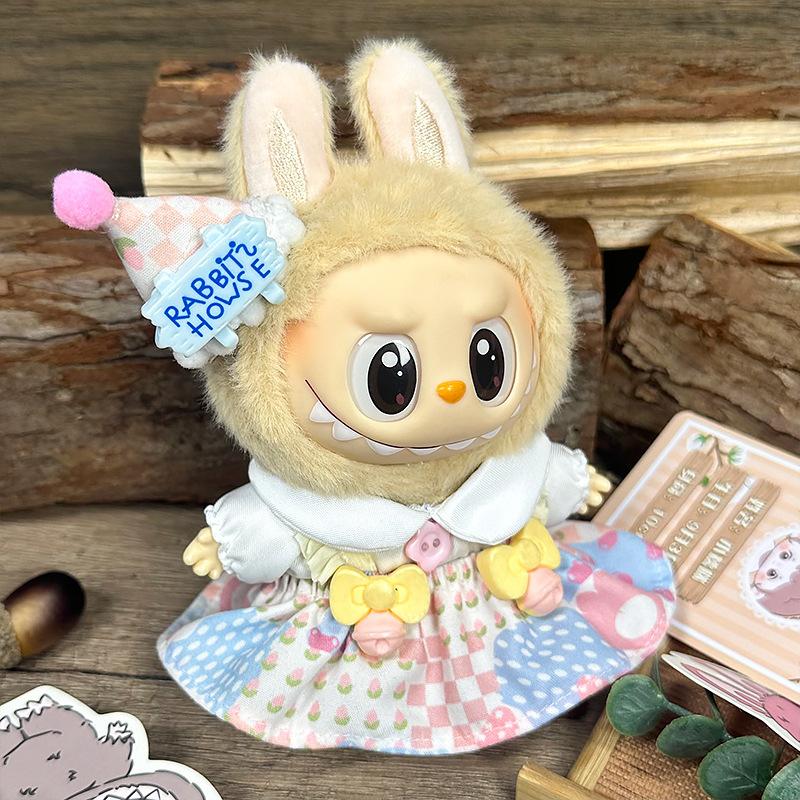 

For 17Cm Labubu V2 V1 Purple Dress Doll Clothes Outfit Accessories Idol Doll Clothing For Labubu Ropa Accessories Clothes no doll