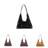 Crossborder Rivet Decorative Suede Tote Bag For Daily Use And Fashion Statement
