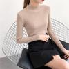 Half Sleeve Knit Sweater Women's Pullover Autumn New Inner Wear Base Layer Candy Top Women