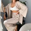 Summer Women's Wide-leg Trousers Suit Solid Color Loose Casual Temperament Two-piece Set
