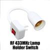 Smart Bluetooth & 433MHz E27 Bulb Lights with Remote Control RF Lamp Holder TUYA Wireless Wall Light Switch AC 220V Lamp Socket