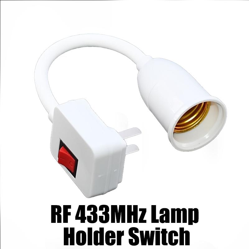 Smart Bluetooth & 433MHz E27 Bulb Lights with Remote Control RF Lamp Holder TUYA Wireless Wall Light Switch AC 220V Lamp Socket