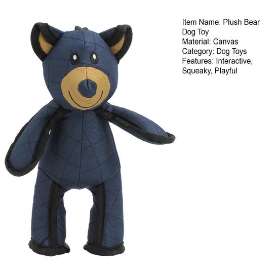 1/2Pcs Indestructible Bear Dog Toy for Aggressive Chewers Squeaky Bear Dog Toy Interactive Plush Chew Toy for Large Breed Dogs