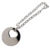Cartier Heart Key Ring Bag Charm Silver Metallic Heart Women Used
