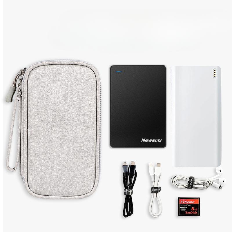Portable Double Layer Travel Portable Digital Product Storage Bag USB Data Cable Manager Earphones Mobile Power Storage Bag 1pcs