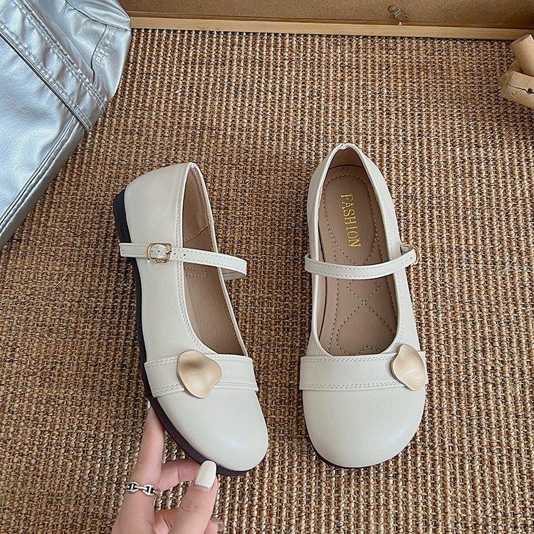 Design sense niche French Mary Jane shoes women's shoes spring and summer British style versatile black small leather shoes with skirt single shoes