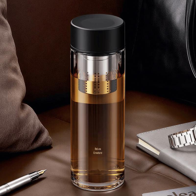 RELEA High Borosilicate Glass Tea Infuser Bottle