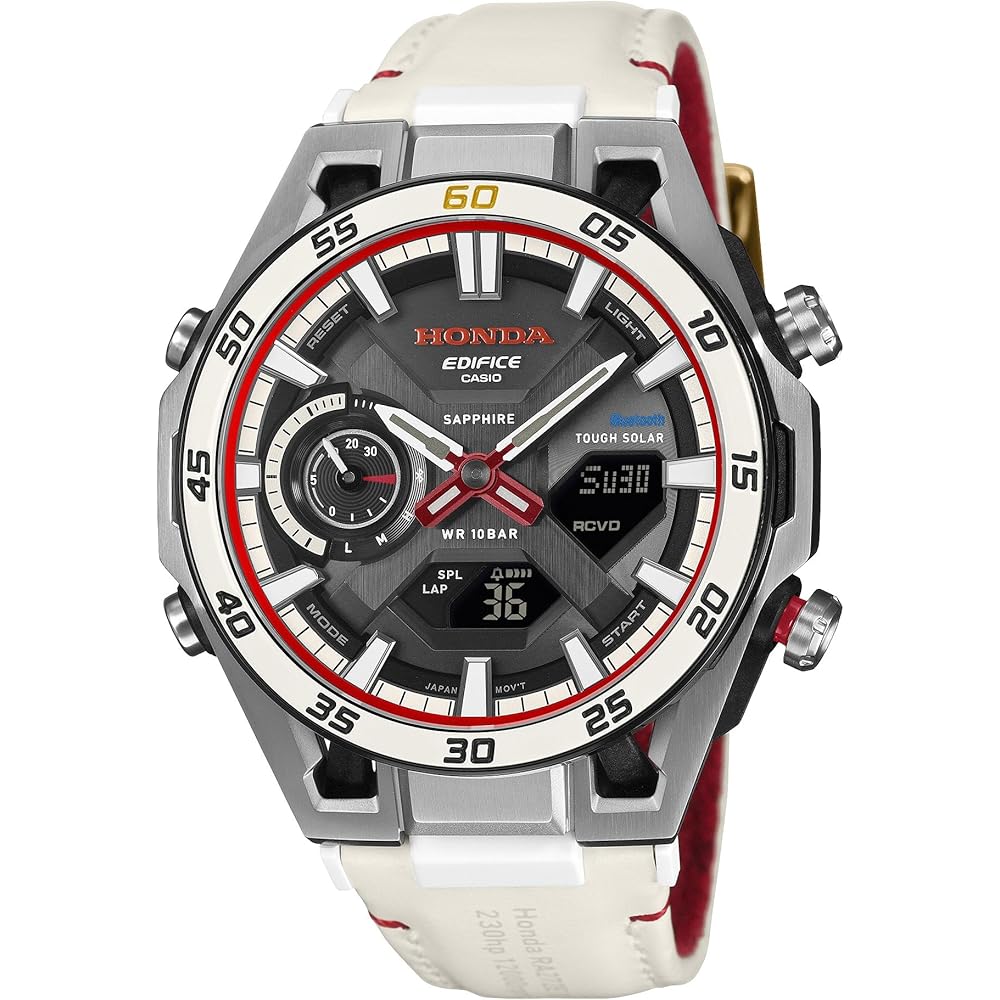 Casio Edifice Bluetooth Tough Solar Watch Honda F1 60th Anniversary Sapphire Glass White Men's ECB-2300HR-1AJR