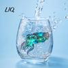 Personalized Daily Use Glassware Stemless Wine Glasses with Marine Animal Pattern, 420ml Capacity, High Borosilicate Clear Glass Cups for Party