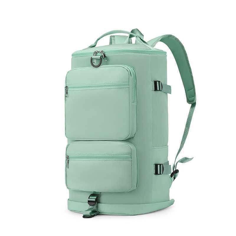 Double Shoulder Travel Backpack, Large Capacity & Lightweight, Wet/Dry Separation, Crossbody Fitness Bag for Sports and Casual Use