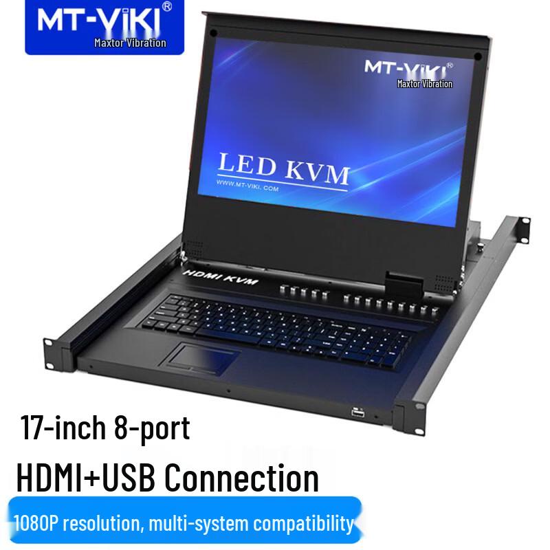 MT-viki 17-inch Foldable LED KVM Console Switch