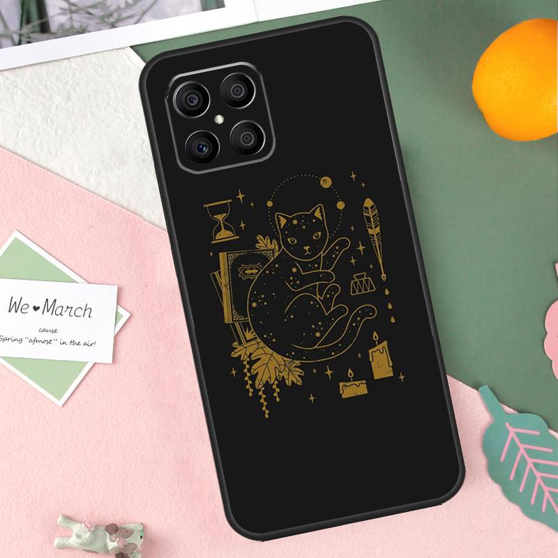 Witchcraft Witch Cat Case For Huawei P Smart 2019 2021 P20 P40 P30 Lite P50 Pro Nova 5T Honor X8 X9 50 70 Cover