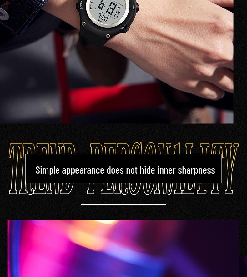 Sanda Multifunctional Youth Luminous Waterproof Sports Watch
