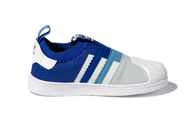 adidas Originals Superstar Collection Low Top Skateboard Shoes Blue White Infant And Toddler H02734