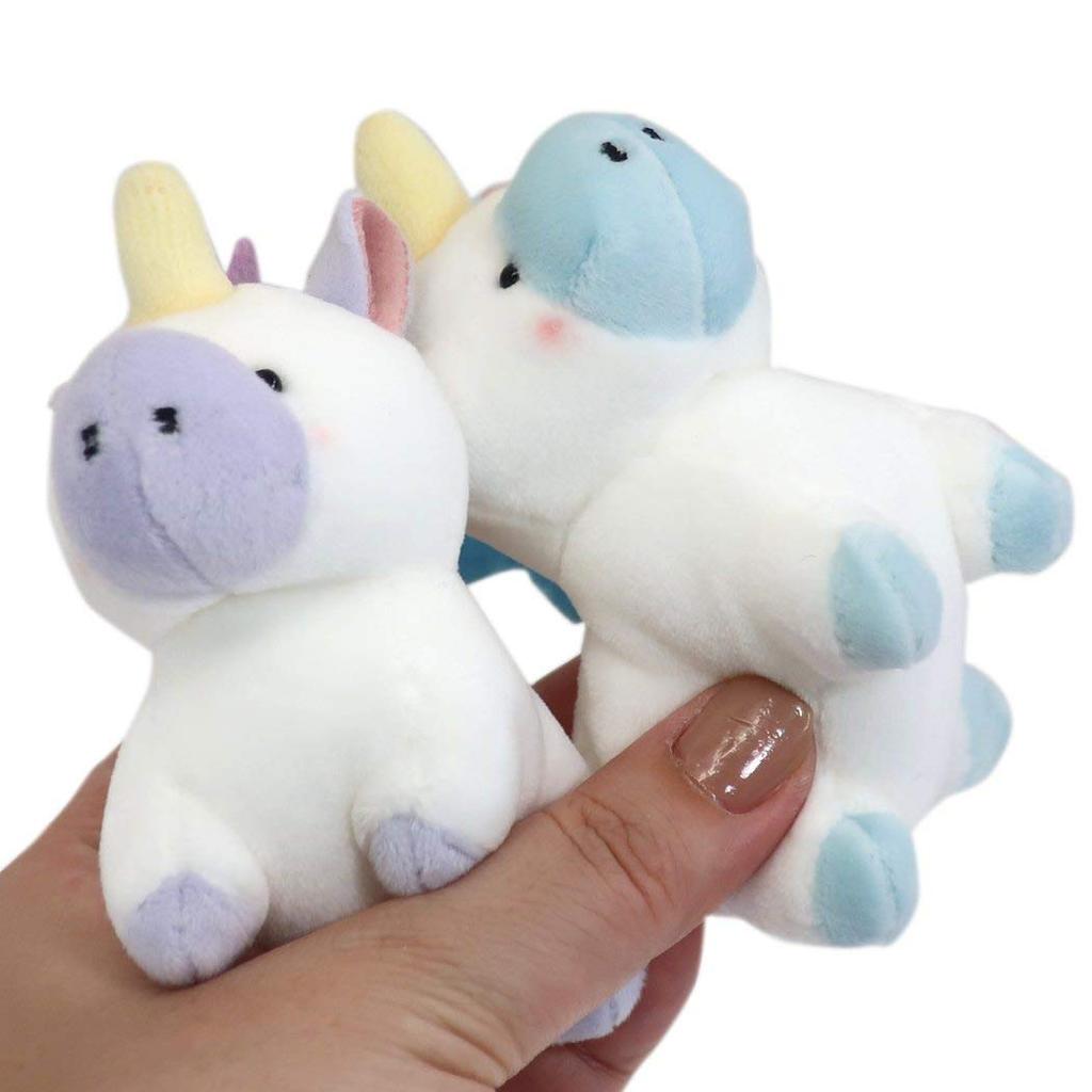 Unicorn Mascot Keychain [NicoNui Pair Plush Toy Ball Chain]  Set of 2