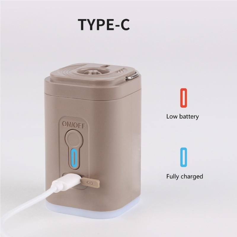 Fast Inflate Deflate Pump Electric Airs Pump with LED Light Small Airs Mattress Pump for Pool Float, Sleep Pad