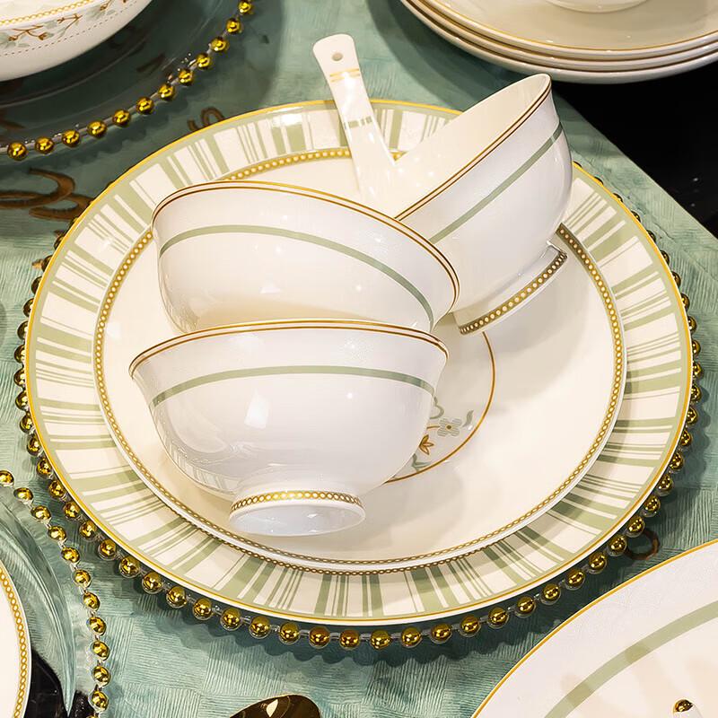 Moda Lanca 39-Piece Chinese Ceramic Dinnerware Set for 8