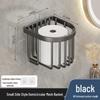 Beiyipin Gunmetal Grey Bathroom Tissue Box with Storage Shelf