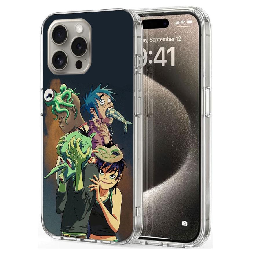 Gorillaz Anime Cases Phone Case For Iphone 17E 16E 17 Air 16 Pro Max 15 Pro 14 Plus 11 13 12 Mini Cover Cases Compatible with Su