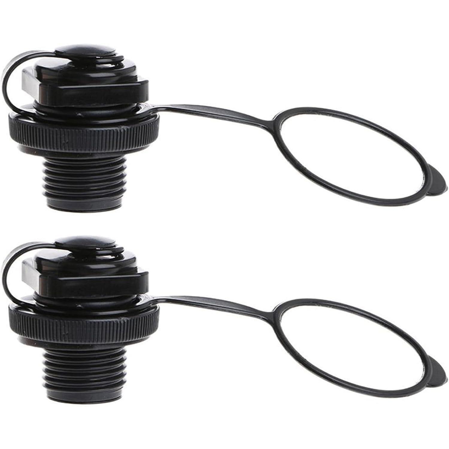 

2Pcs Black Air Valve Inflatable Kayak Screw Air Valve Spiral Air Plugs Replacement Raft Canoe Airbed PVC Boat Gloves Drysuits Kayaking Water Sports 2-Pack